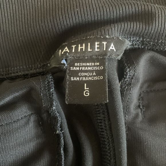 ATHLETA Salutation Jogger Large Black Breathable Soft Powervita Athleisure Pants - Picture 4 of 9